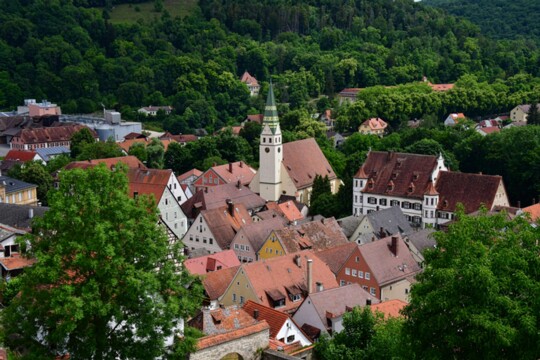 Blick auf Pappenheim das schöne Städtchen Pappenheim im Altmühltal