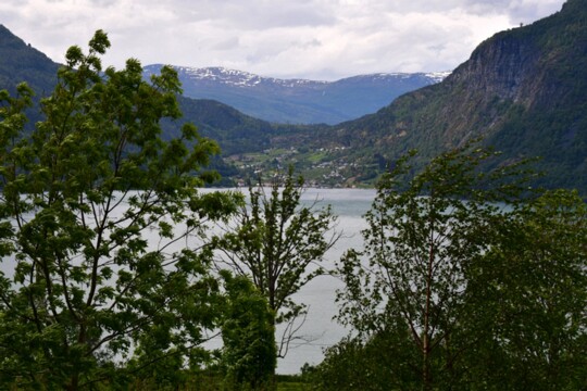 Blick auf Solvorn Solvorn ist ein kleines malerisches Dörfchen am Lustrafjord.