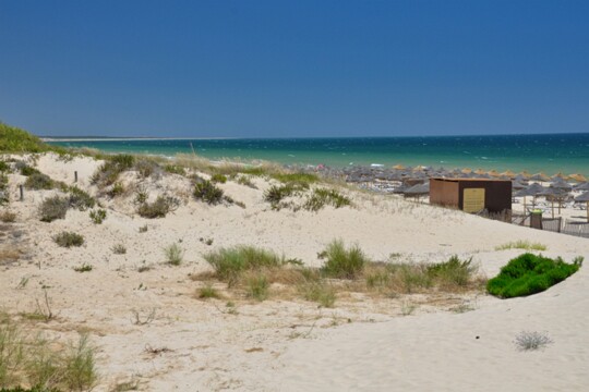 am Praia Verde ein schöner Strand an der Ostalgarve ( Sandalgarve )